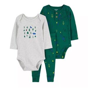 Baby Boy Carter's 3-Piece Outdoor Print Bodysuits & Pant Set